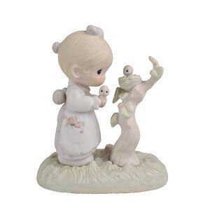 Precious Moments E-0530 His Eye Is On The Sparrow Village Figurine Vintage